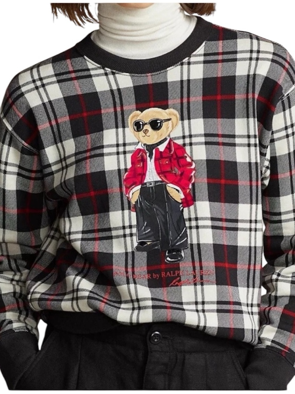 Polo Ralph Lauren Plaid Polo Bear Sweatshirt